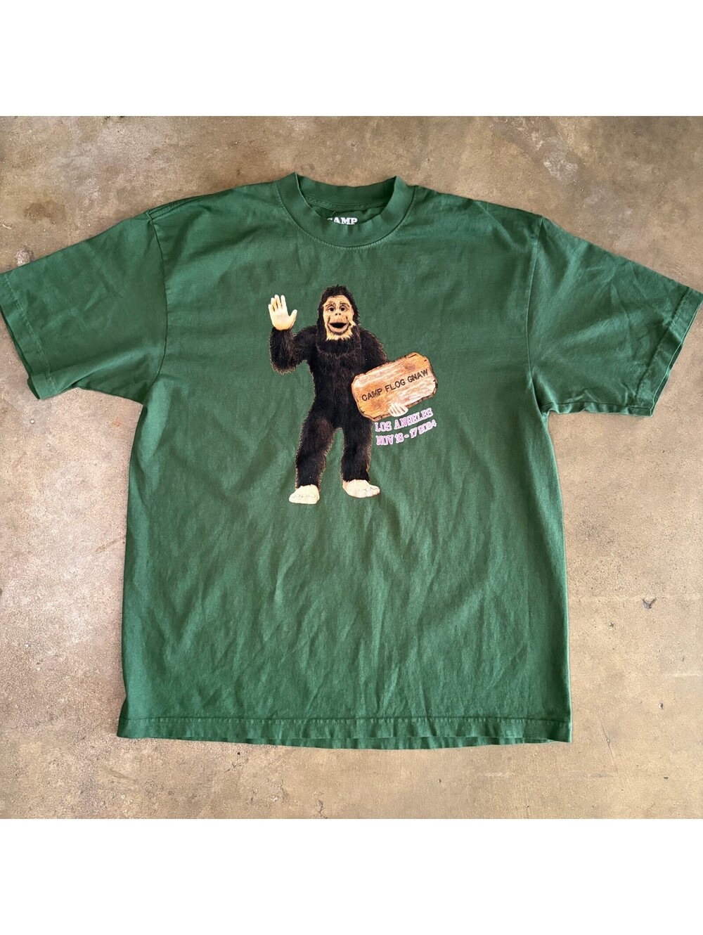 Camp Flog Gnaw 10 Yrs Men's L Sasqush T-Shirt